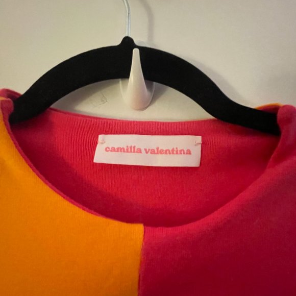 Retro Pink & Orange Dress with Cutouts (space-y feel) - Picture 5 of 7